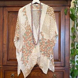 Kimono Bohemian Floral Daisies Rayon Made in India Bohemian Summer 🌼
